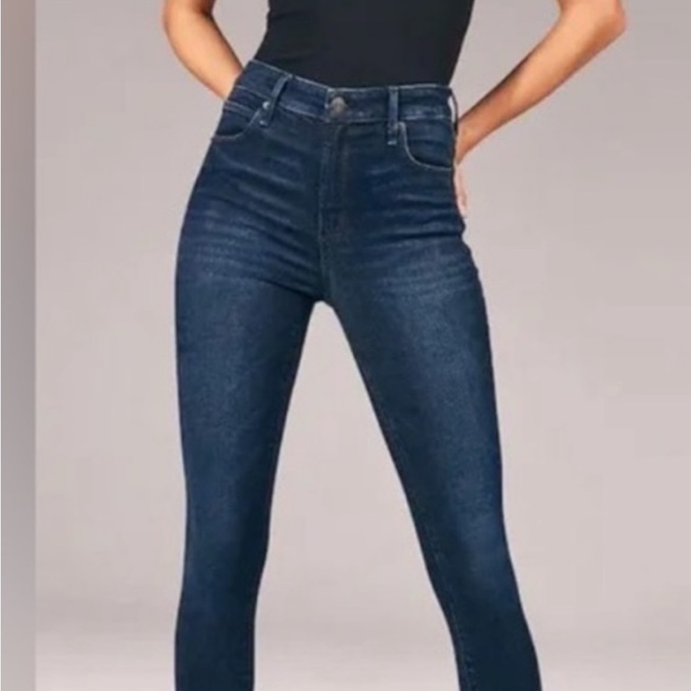 A&F Simone High Rise Super Skinny Jean - Dark Rinse, Size 25/0